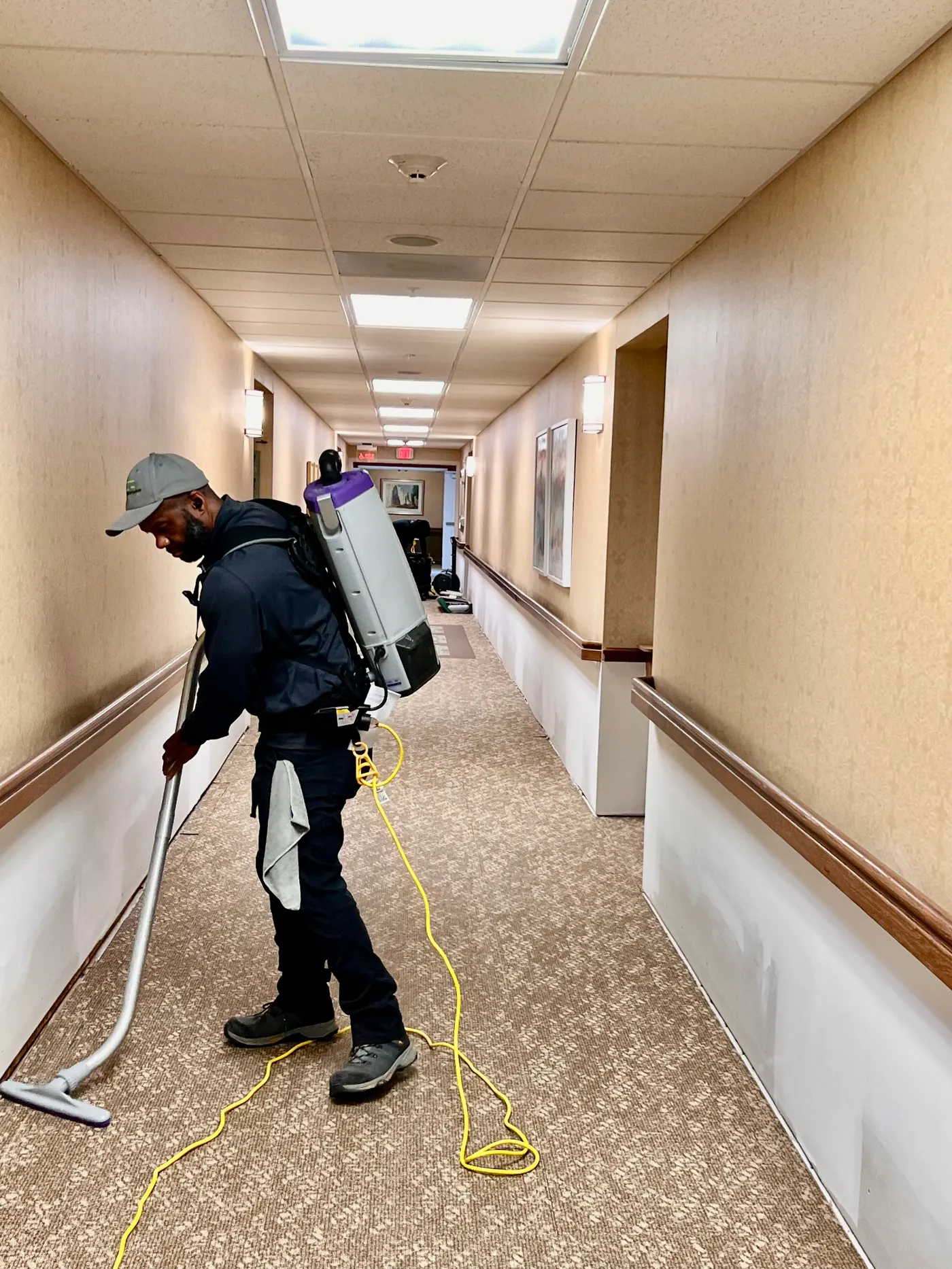Industrial facility cleaning between production shifts